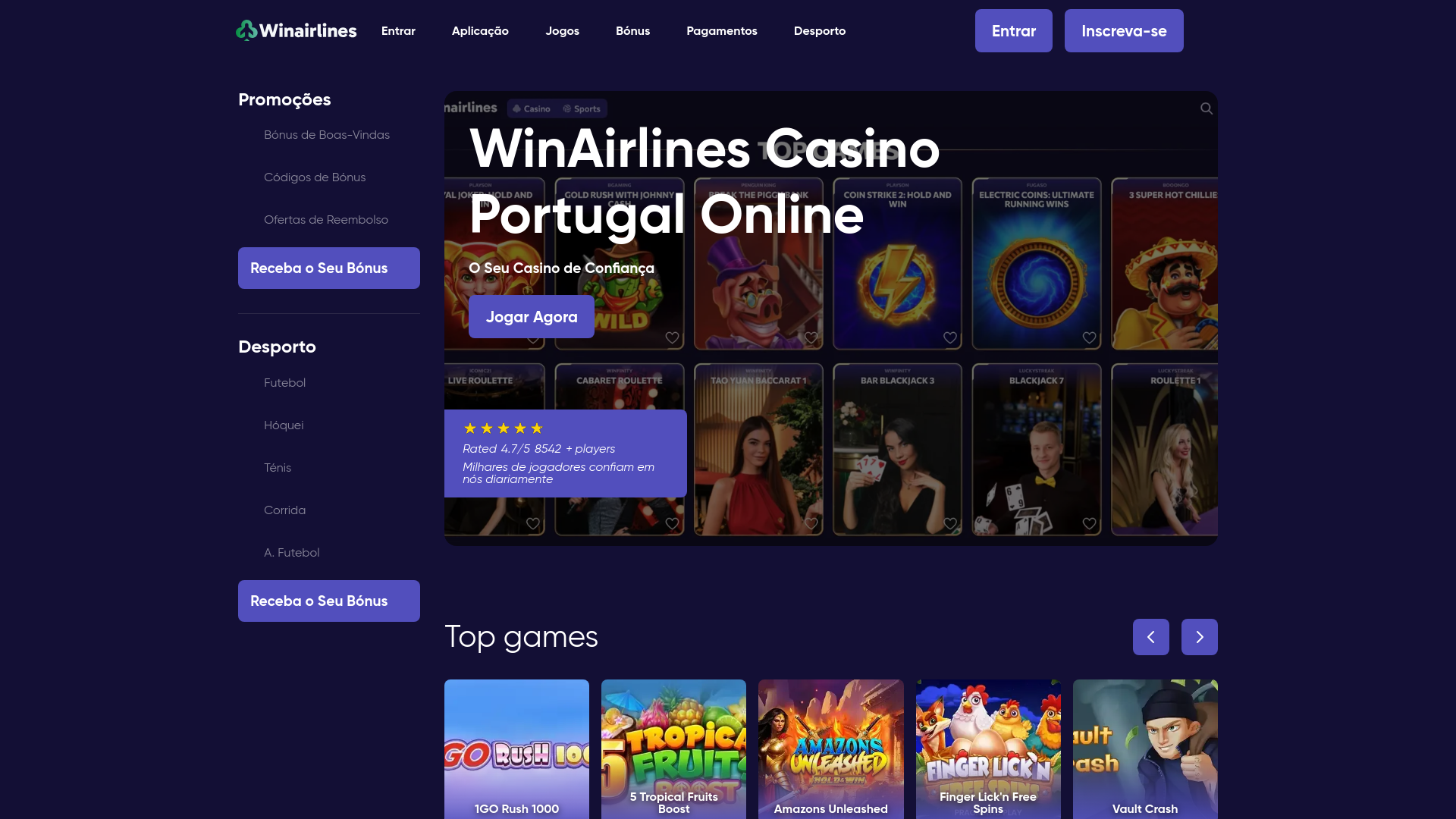 website screenshot of https://winairlinesportugal-com.pages.dev/