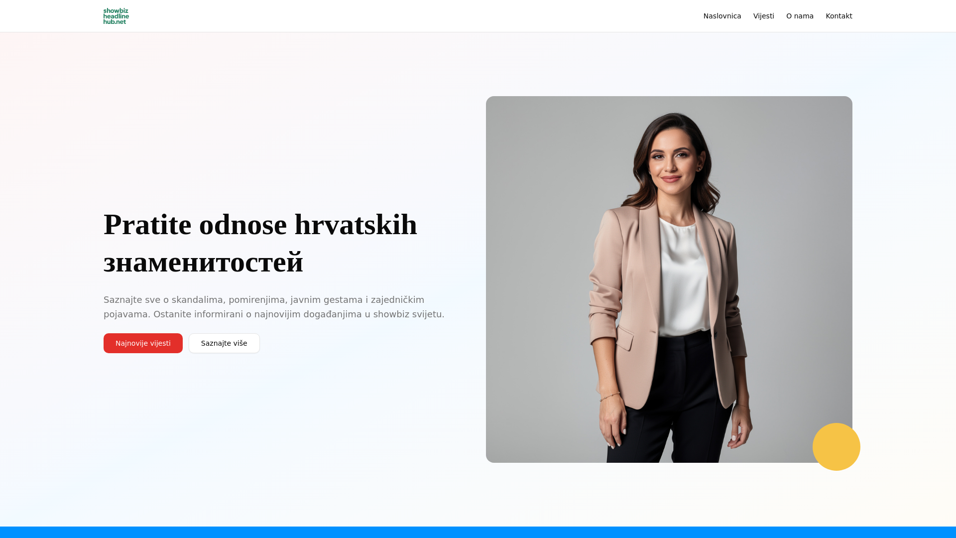 website screenshot of https://showbizheadlinehub.net/