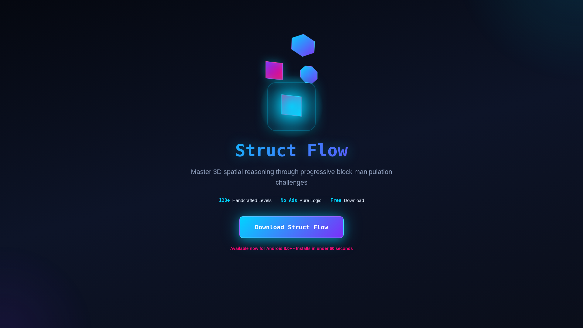website screenshot of https://struct-flow-game.app