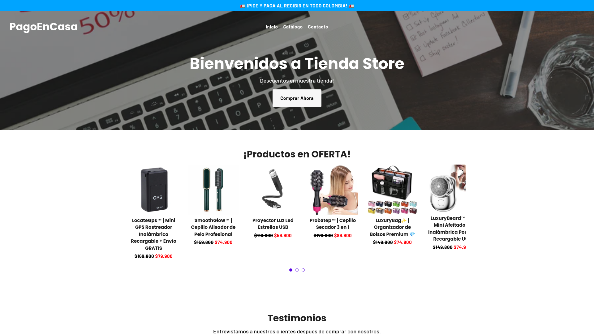 website screenshot of https://quicktrustshop.lat/