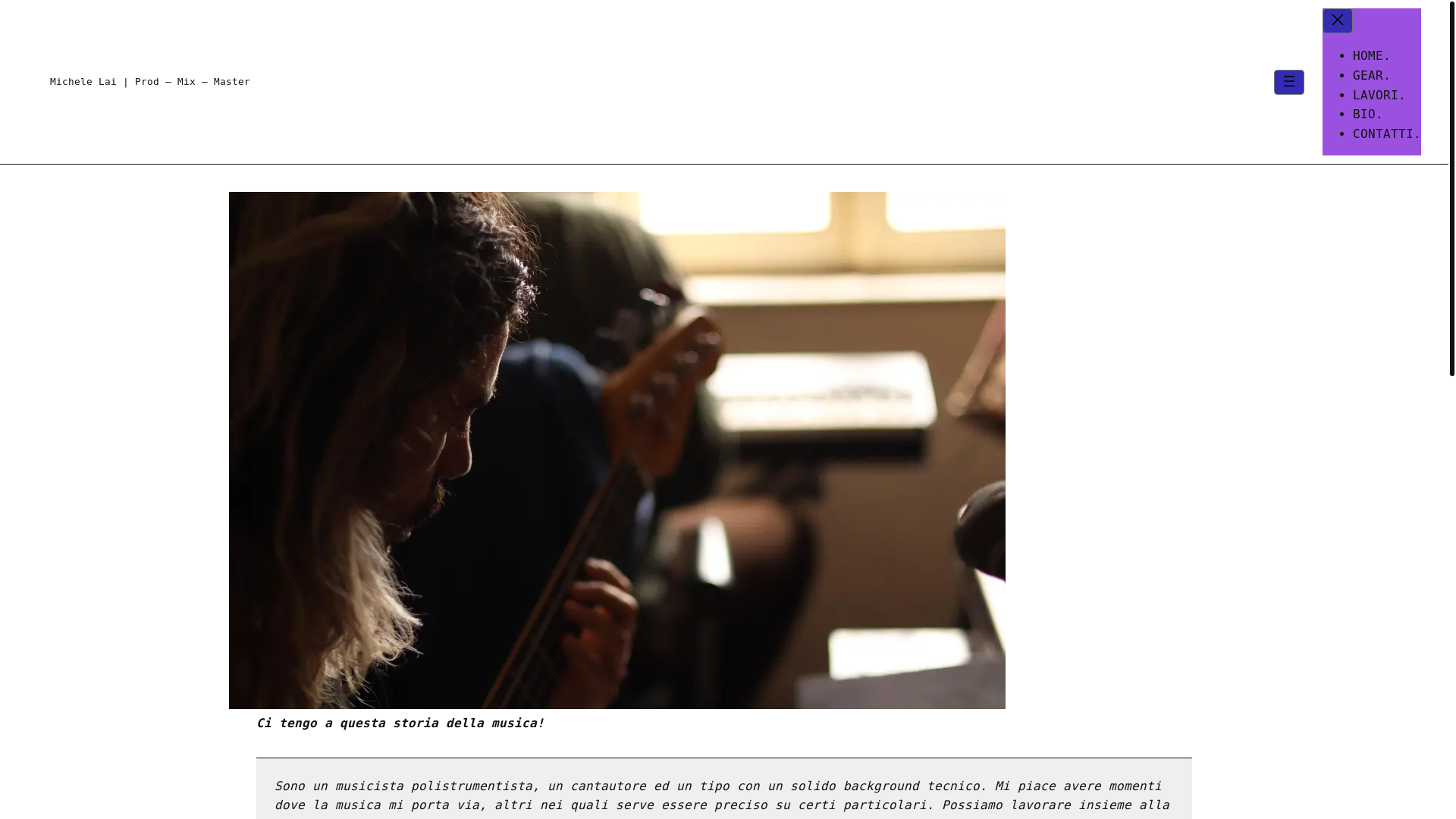 website screenshot of https://michelelai.com/