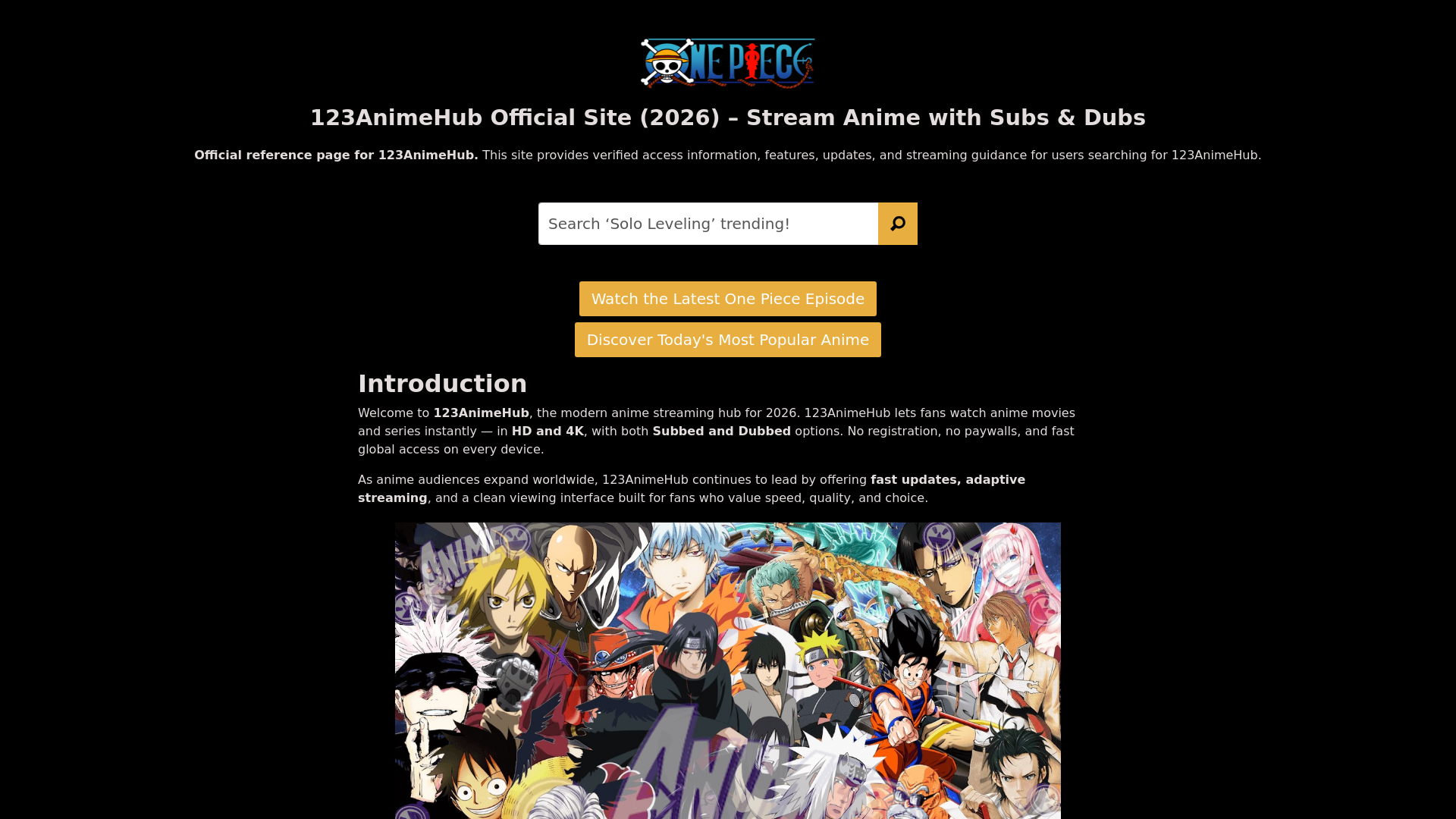 website screenshot of https://123animehub-sbs.pages.dev/