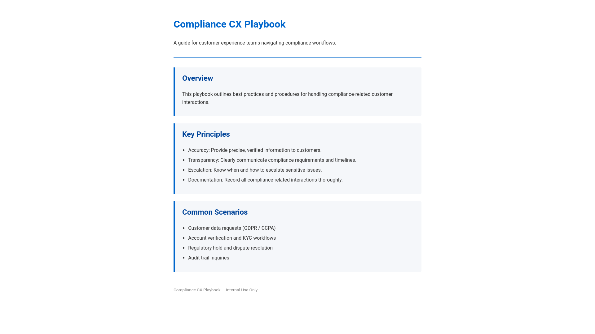 website screenshot of https://compliance-cxplaybook.pages.dev/