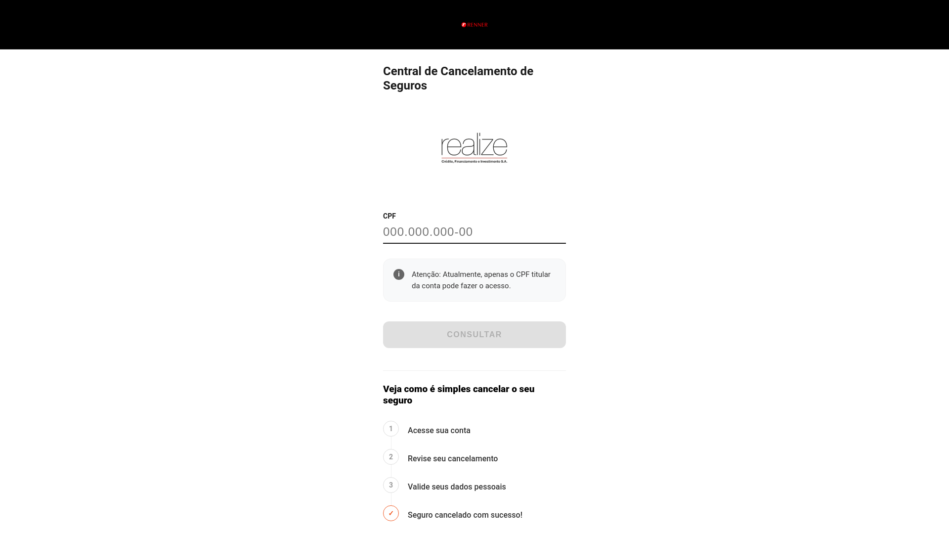 website screenshot of https://protecaorenner.com