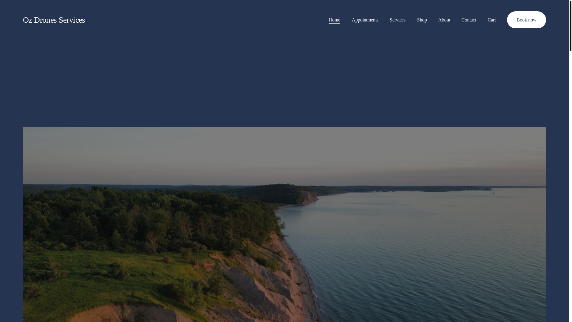 website screenshot of https://ozdronesservices.com/