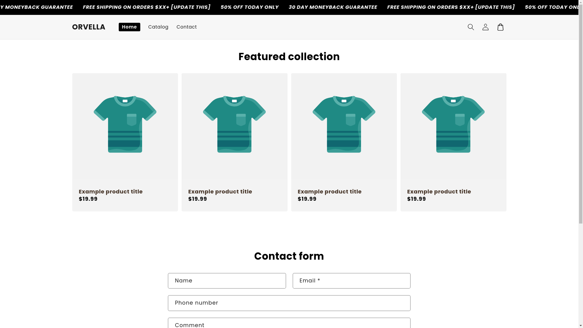 website screenshot of https://shop-orvella.store/