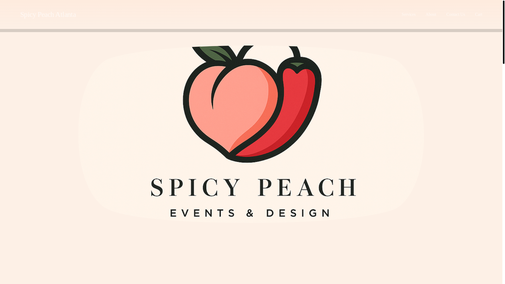 website screenshot of https://spicypeacheventsanddesign.com/