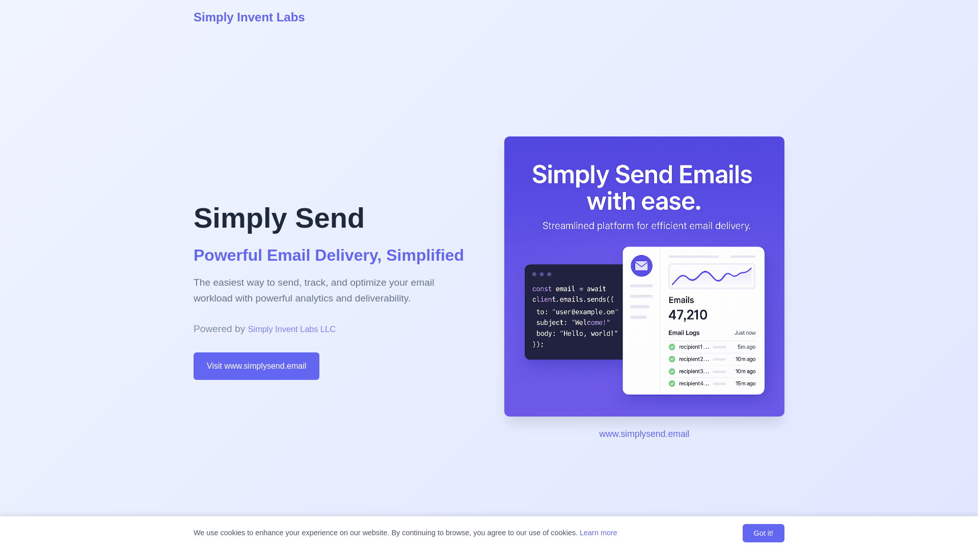 website screenshot of https://simply-invent-labs-web.pages.dev/