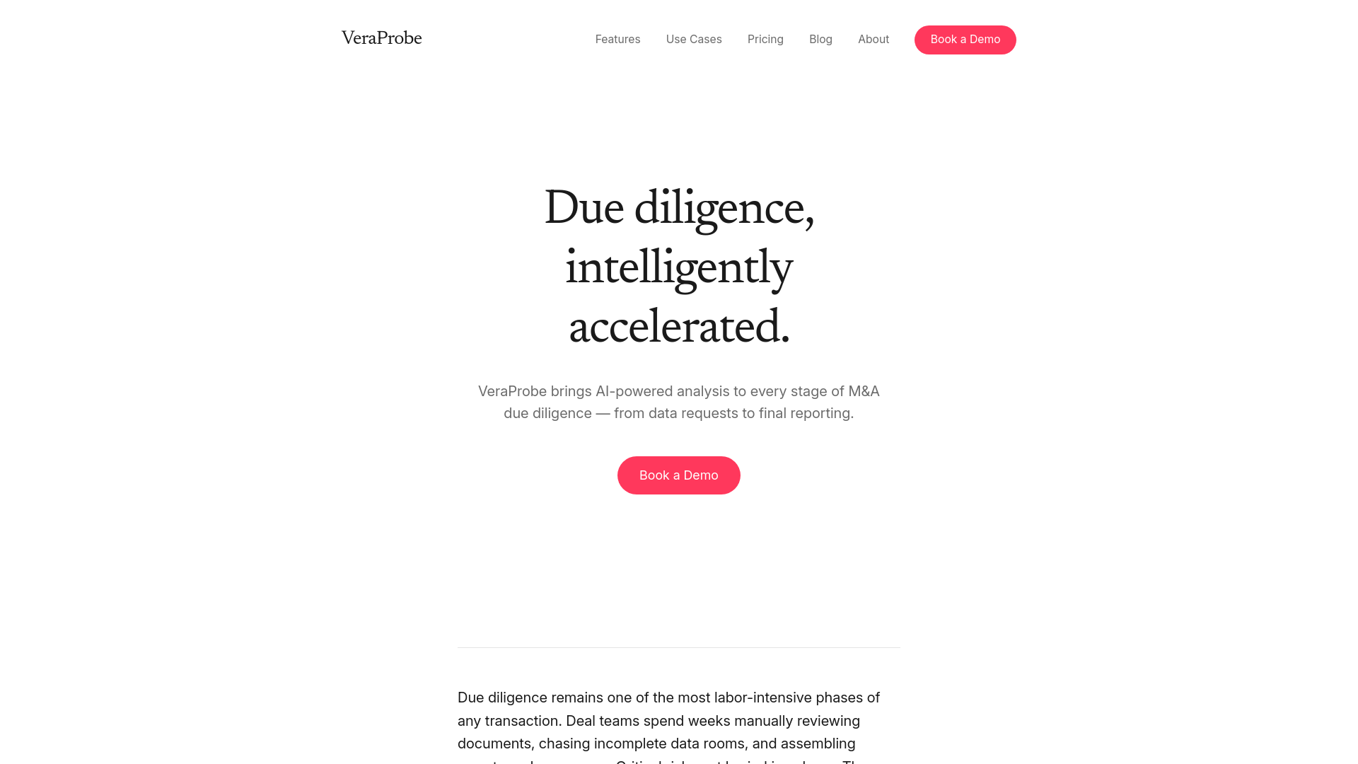 website screenshot of https://veraprobe-website.pages.dev/