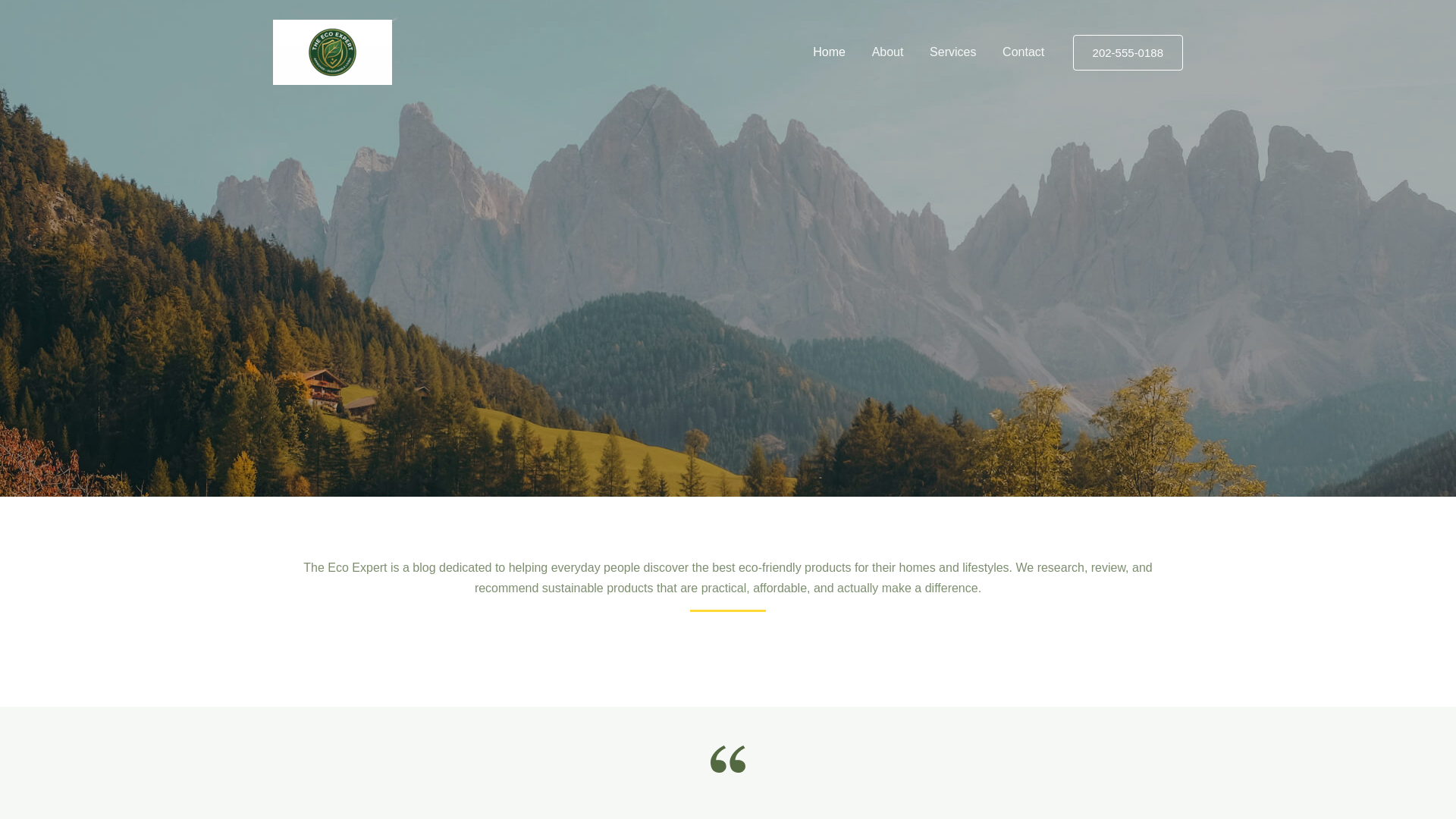 website screenshot of https://theecoexpert.blog/