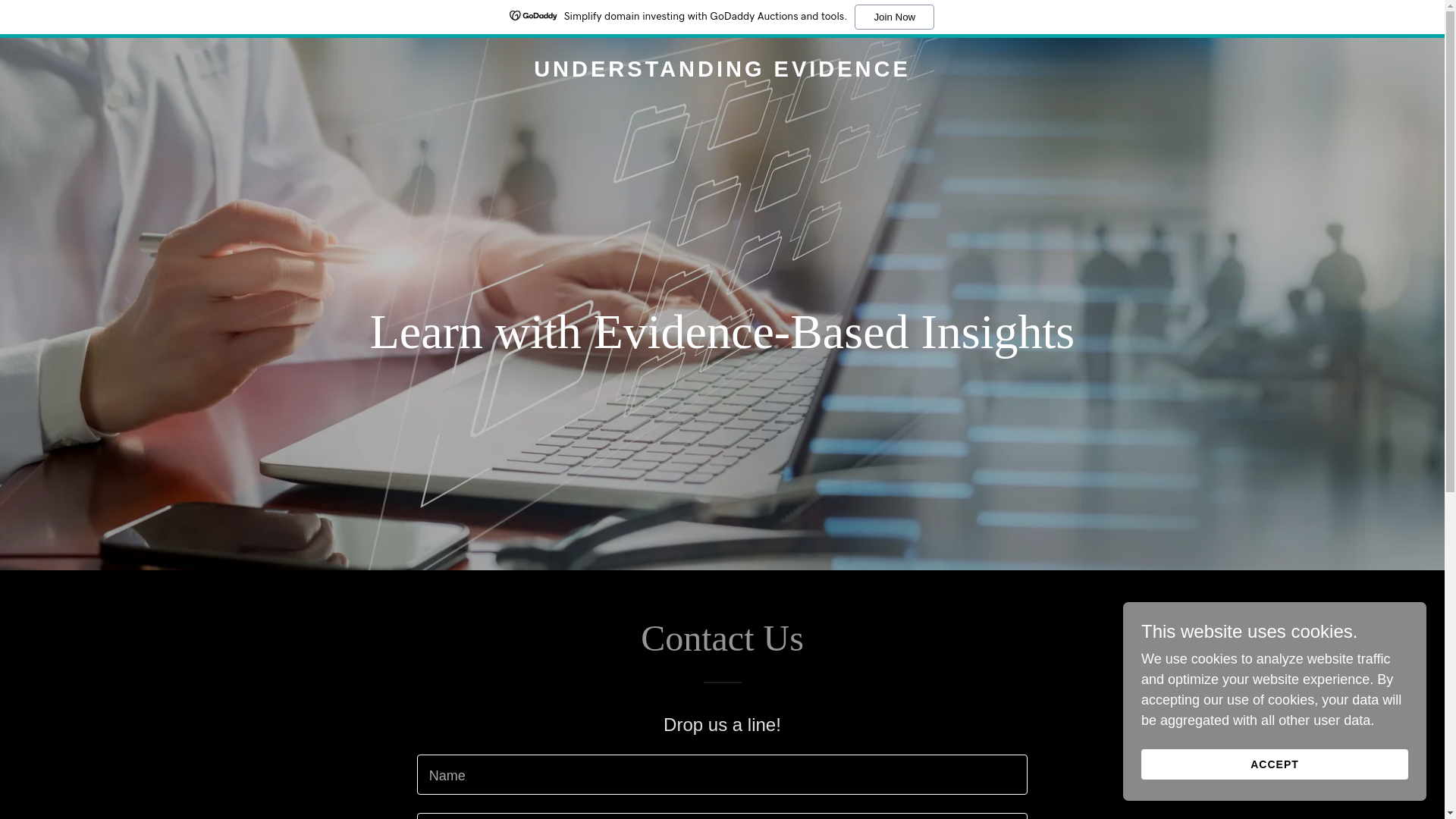 website screenshot of https://understandingevidence.club/