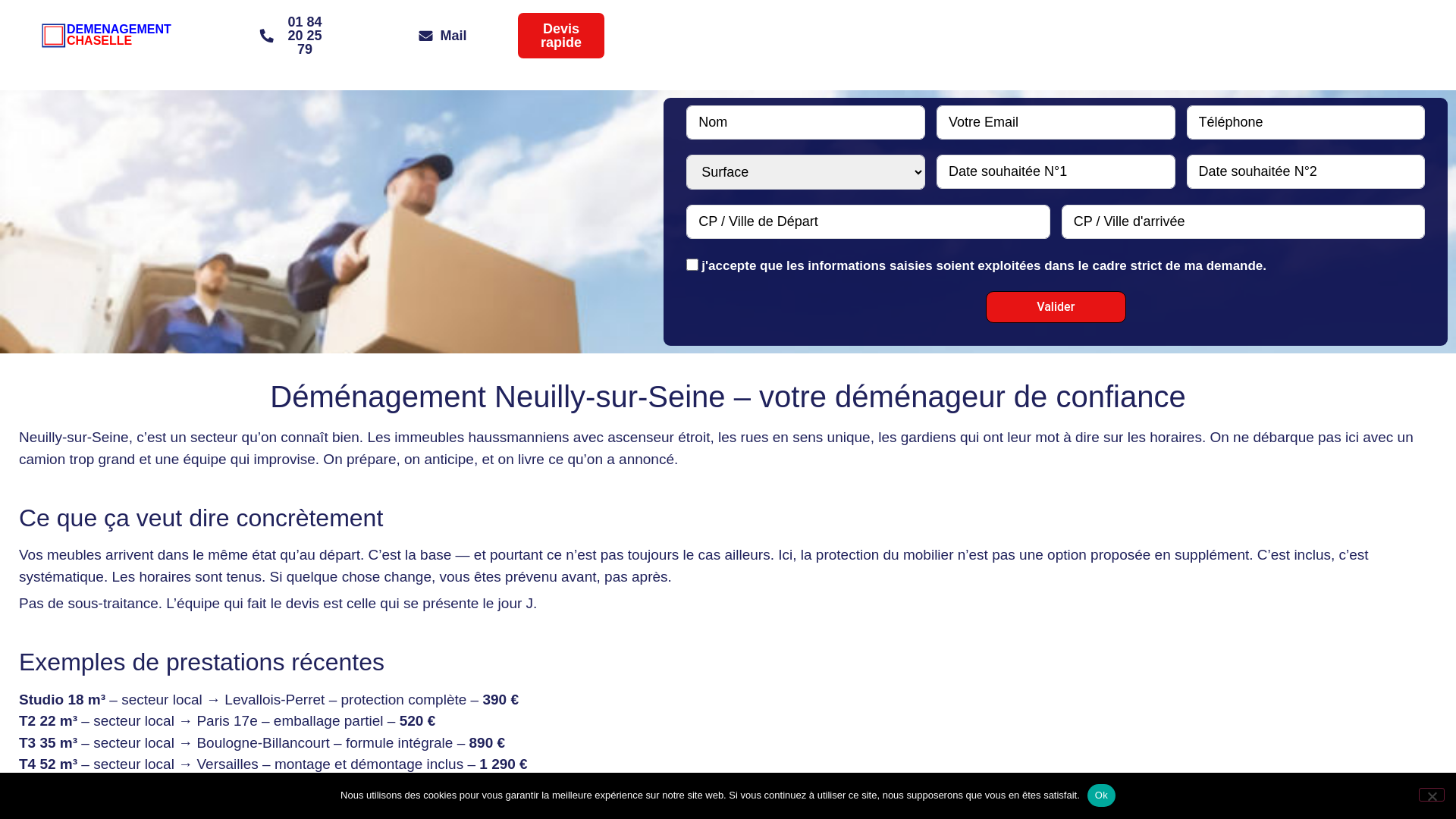 website screenshot of https://demenagement-chaselle.fr