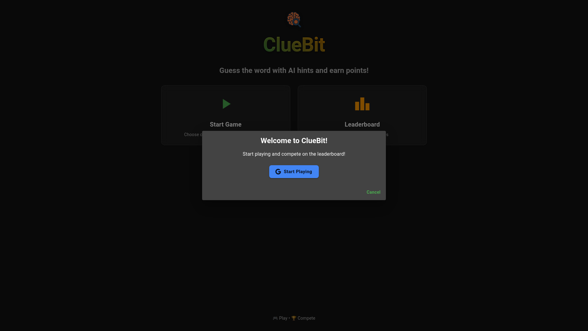 website screenshot of https://cluebit-front.pages.dev/