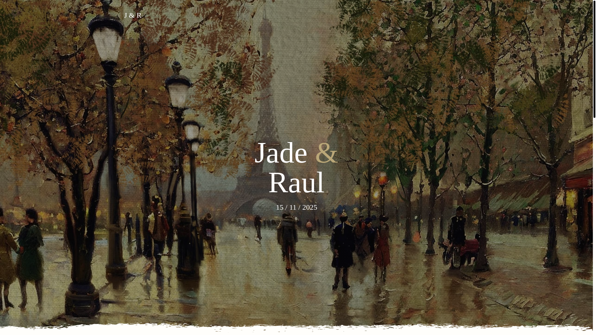 website screenshot of https://casamentoraulejade.com.br/