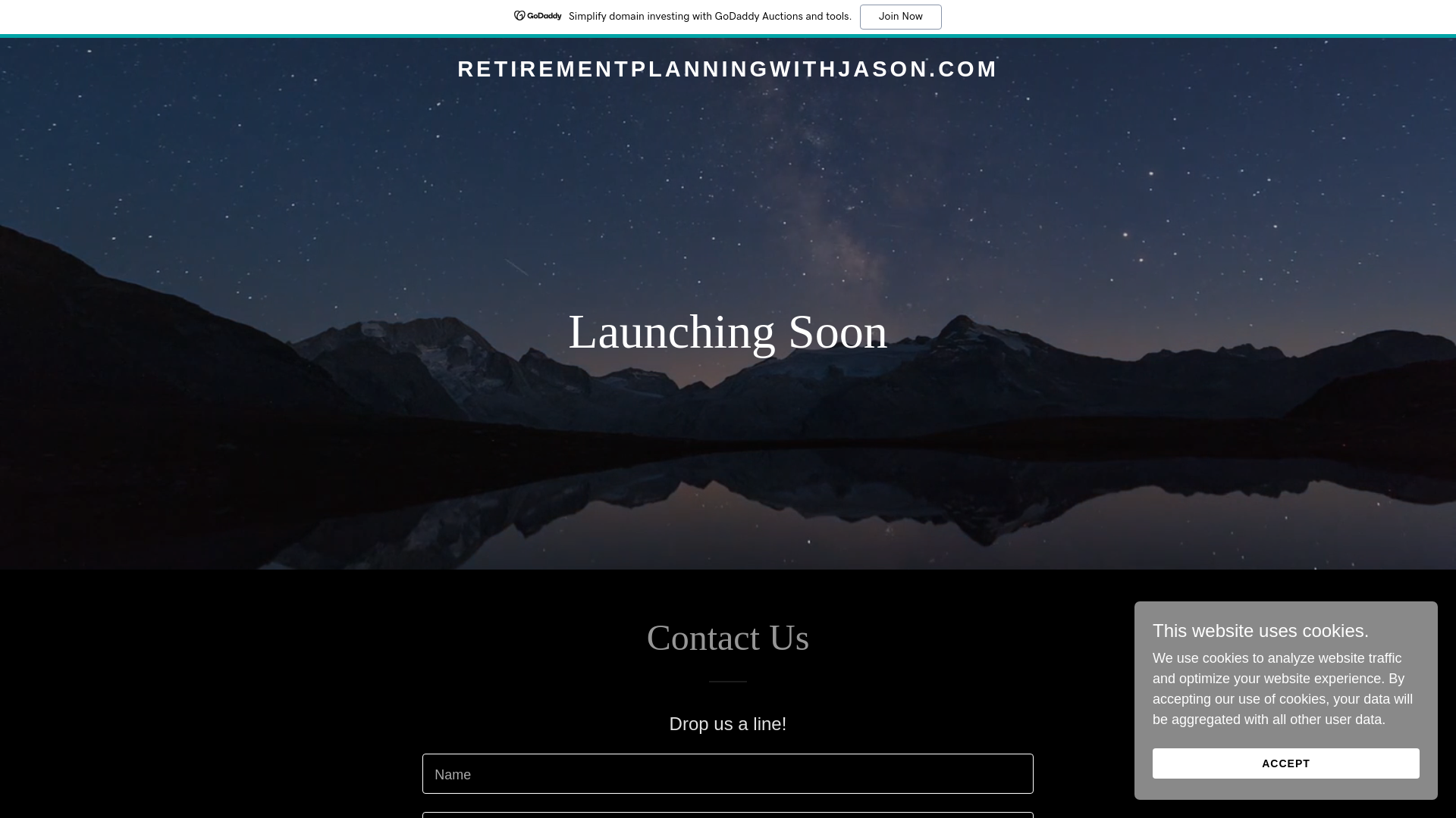 website screenshot of https://retirementplanningwithjason.com/
