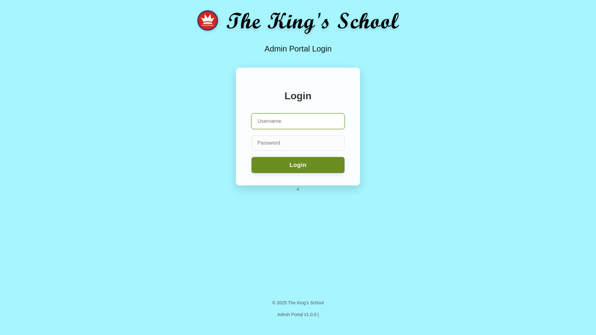 website screenshot of https://tksadmin.in/
