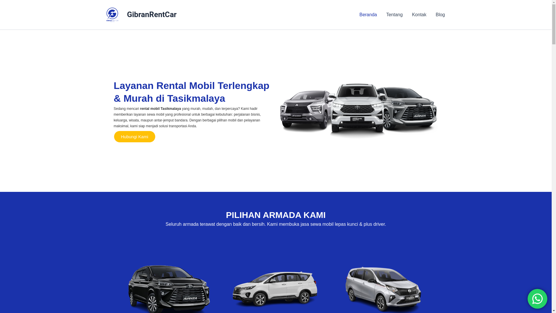 website screenshot of https://gibranrentcar.com/
