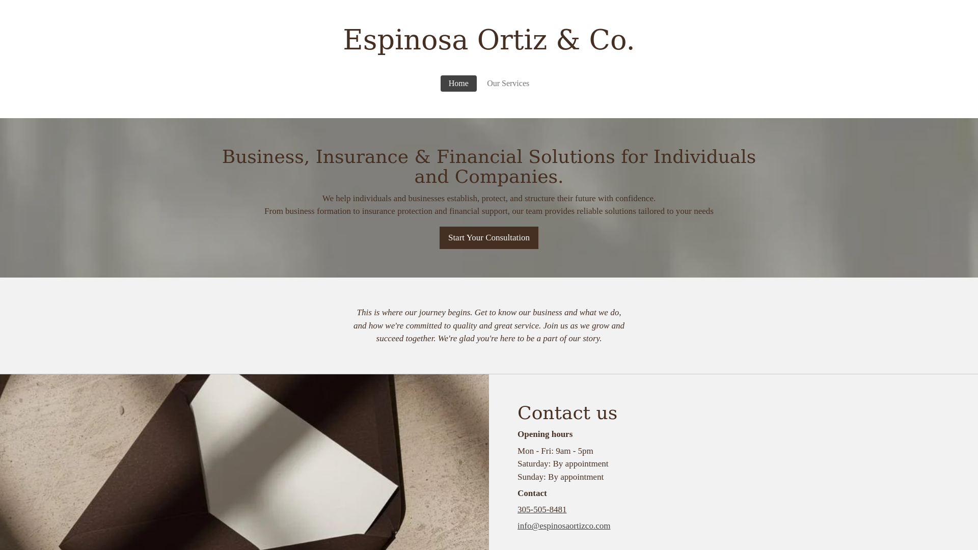 website screenshot of https://espinosaortizco.com/
