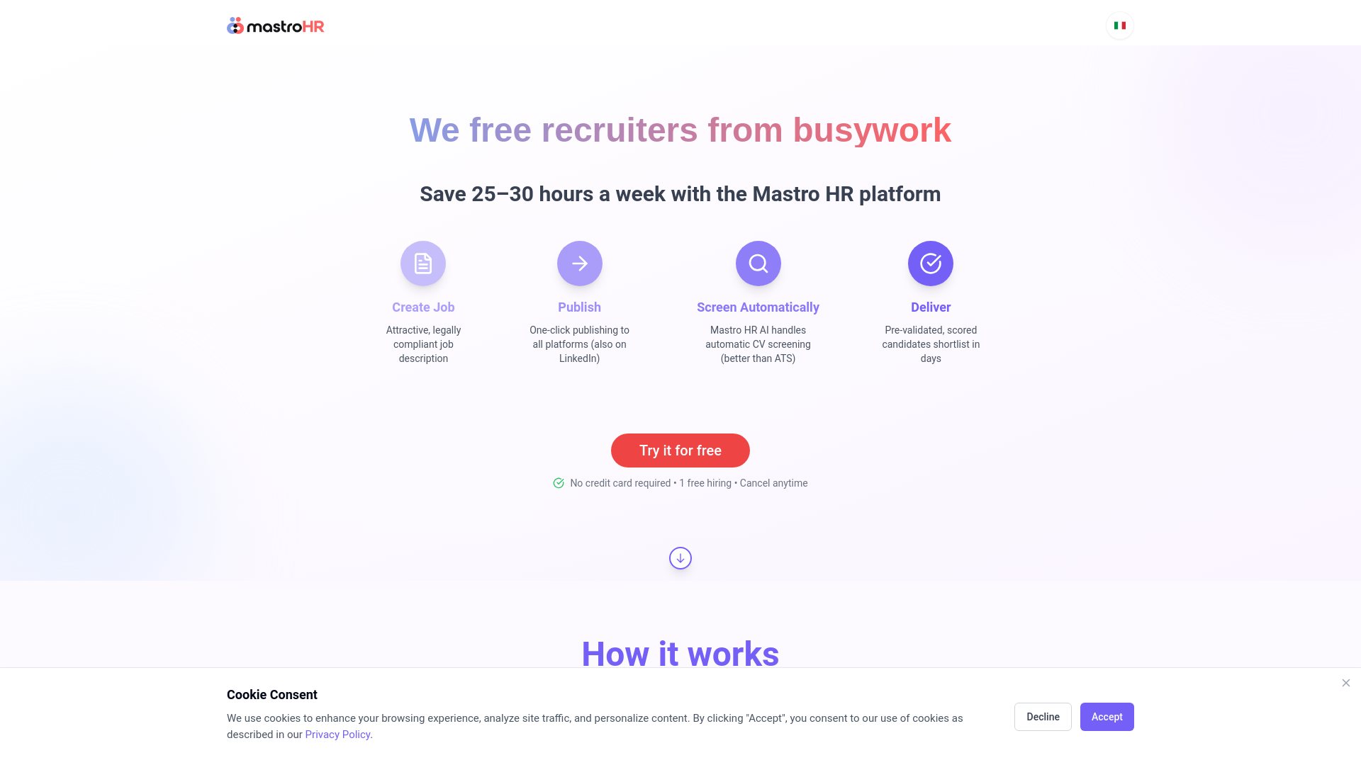 website screenshot of https://mastro-hr-landing.pages.dev/