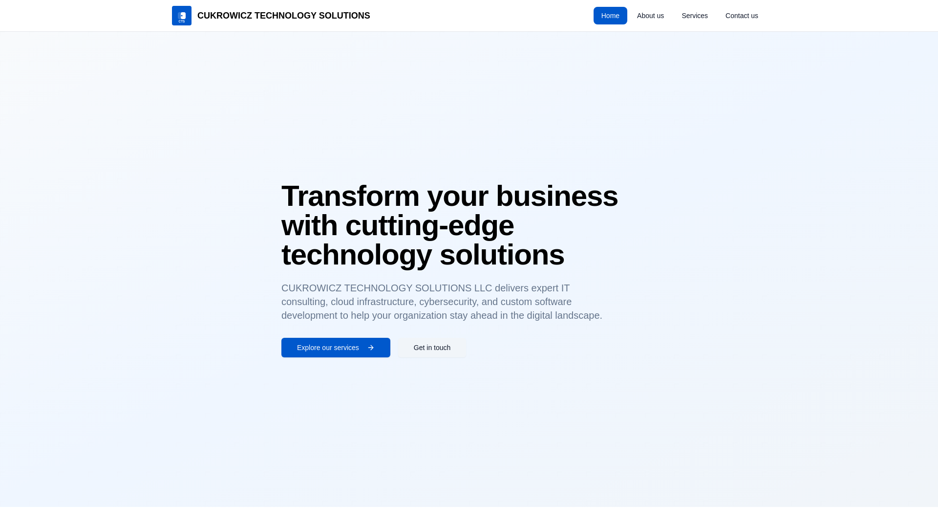 website screenshot of https://cukrowicztech.asia
