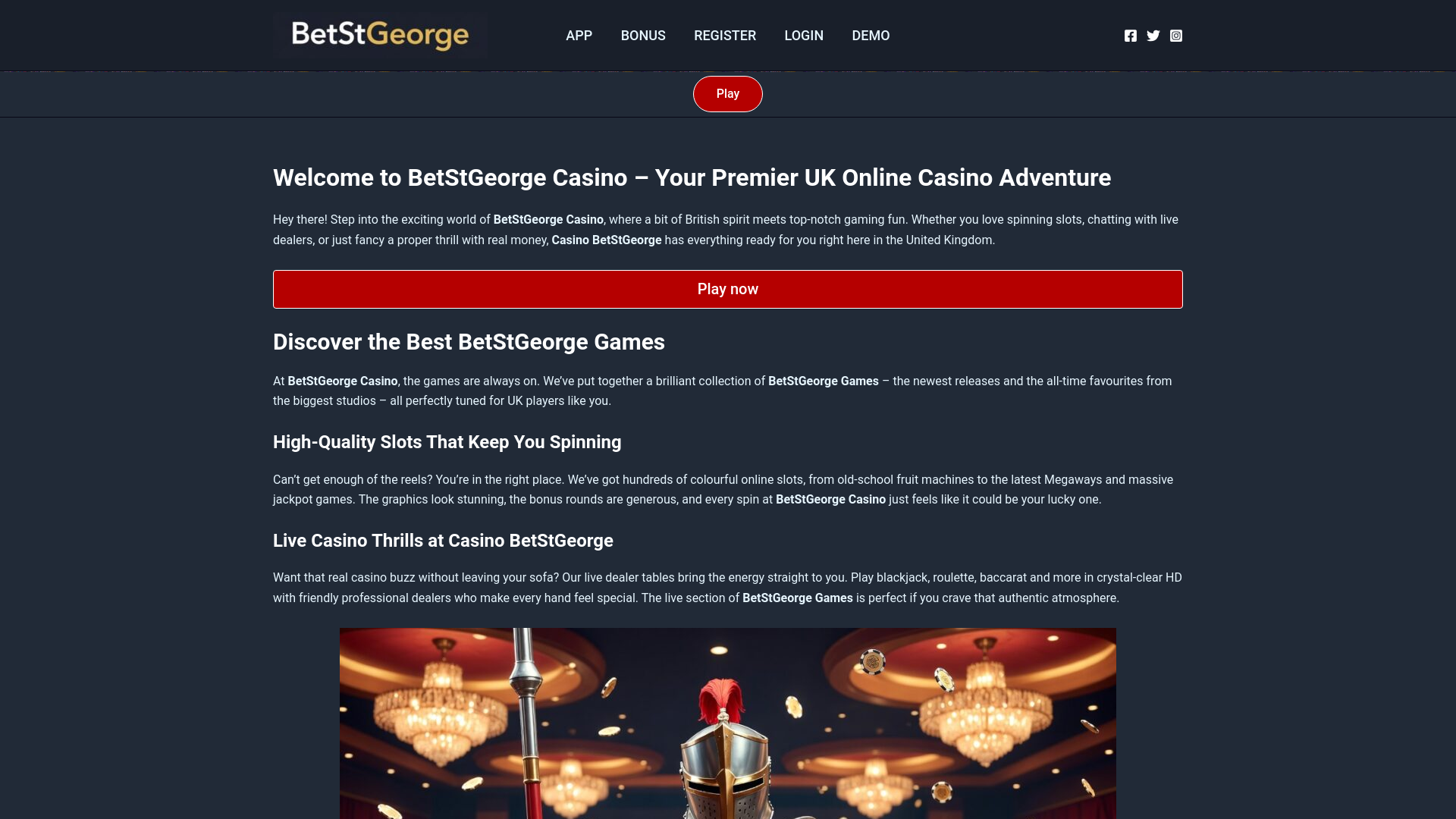 website screenshot of https://betstgeorge.net