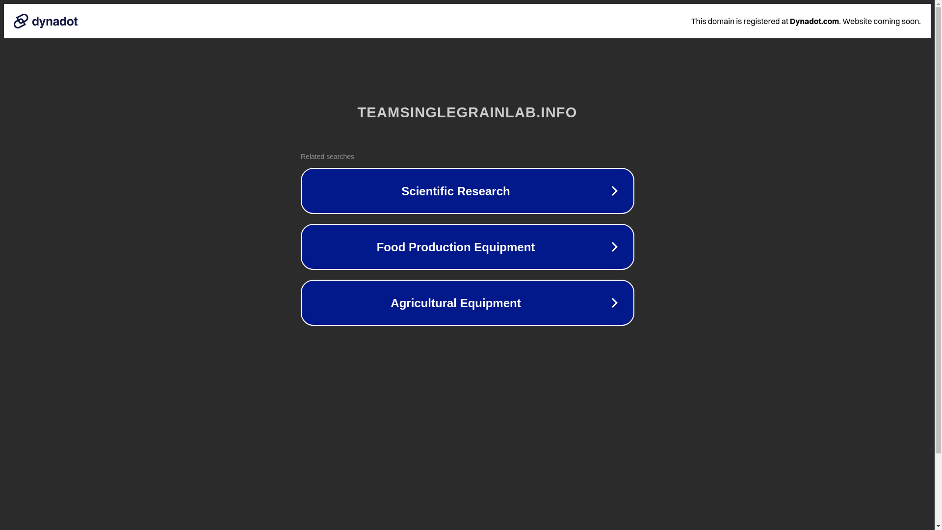 website screenshot of https://teamsinglegrainlab.info/