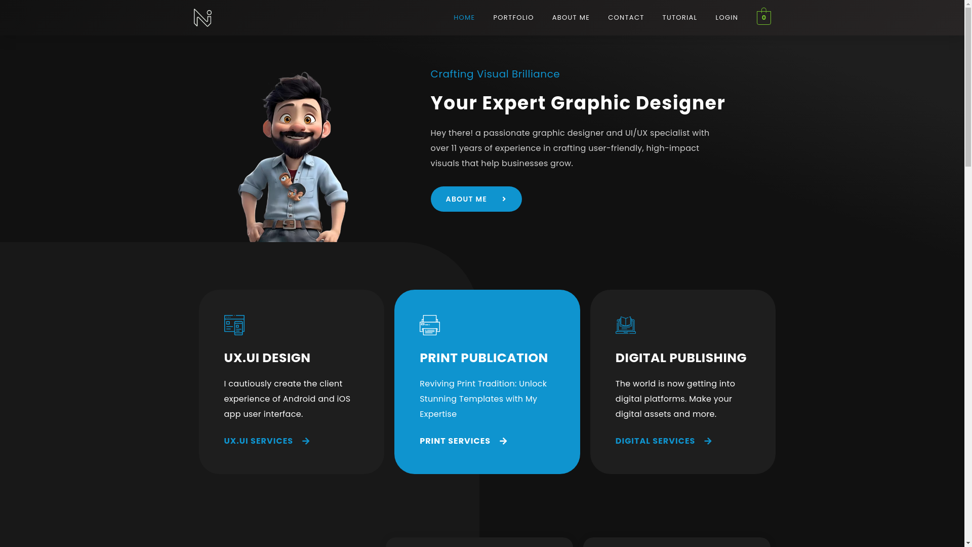 website screenshot of https://nexaink.me/