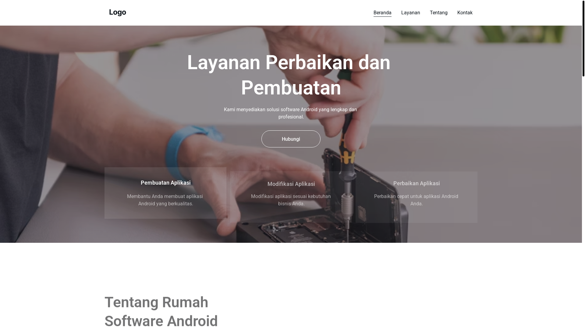 website screenshot of https://rumahsoftwareandroid.org/