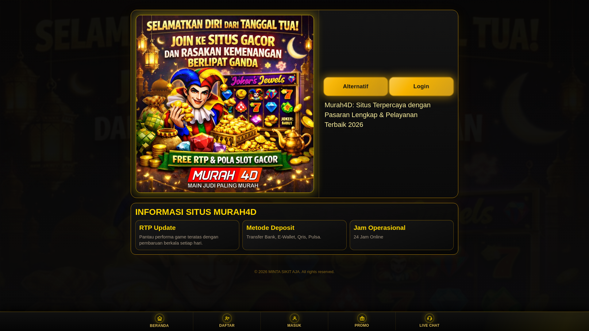 website screenshot of https://murah4damp.pages.dev/