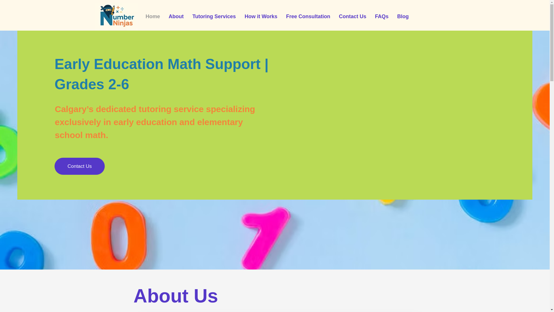 website screenshot of https://numberninjas.ca/