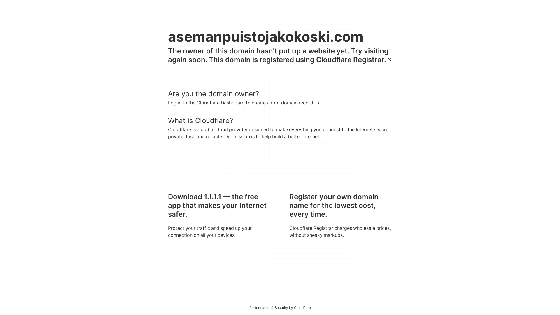 website screenshot of https://asemanpuistojakokoski.com/