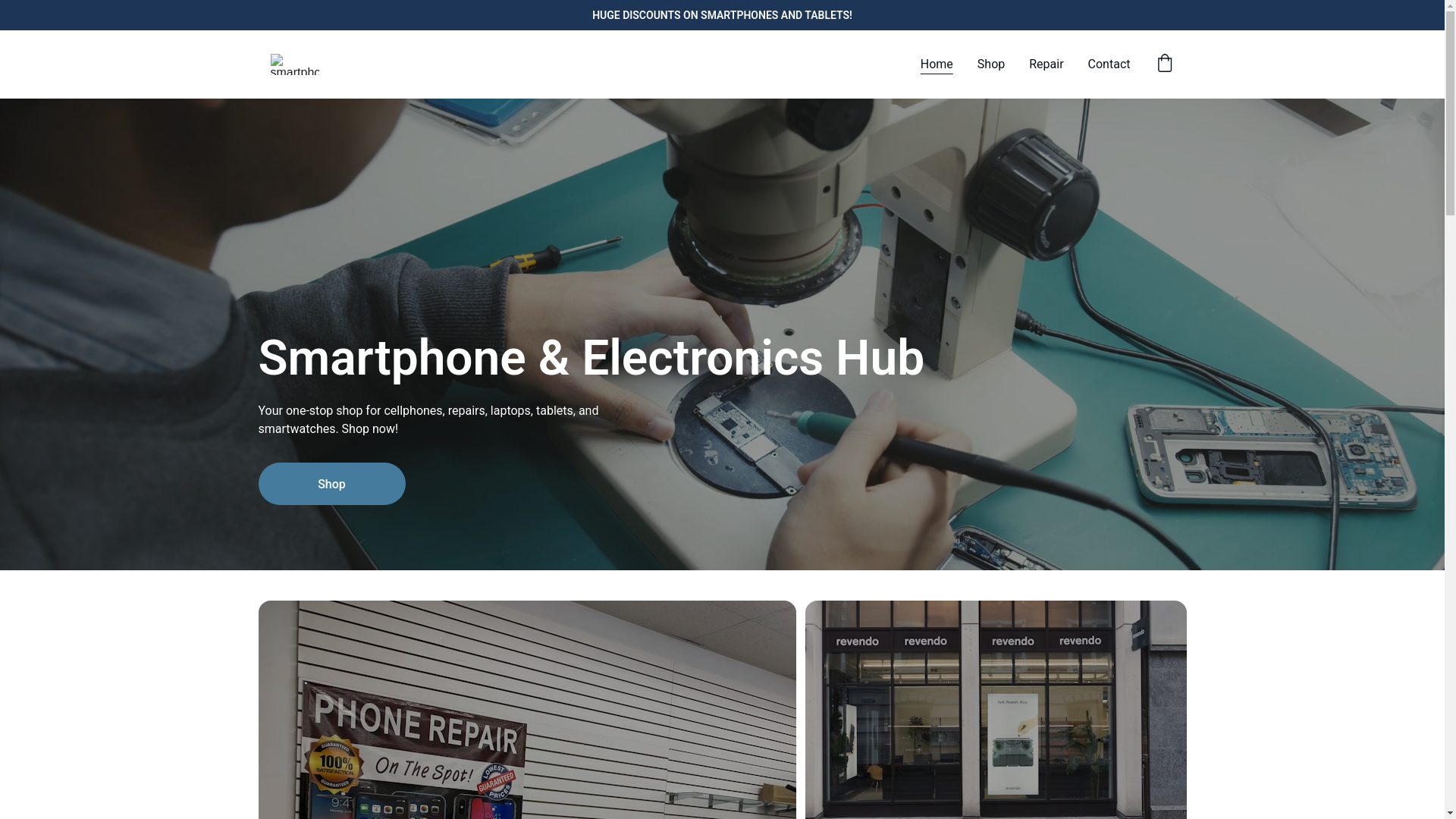 website screenshot of https://smartphoneelectronics.tech/