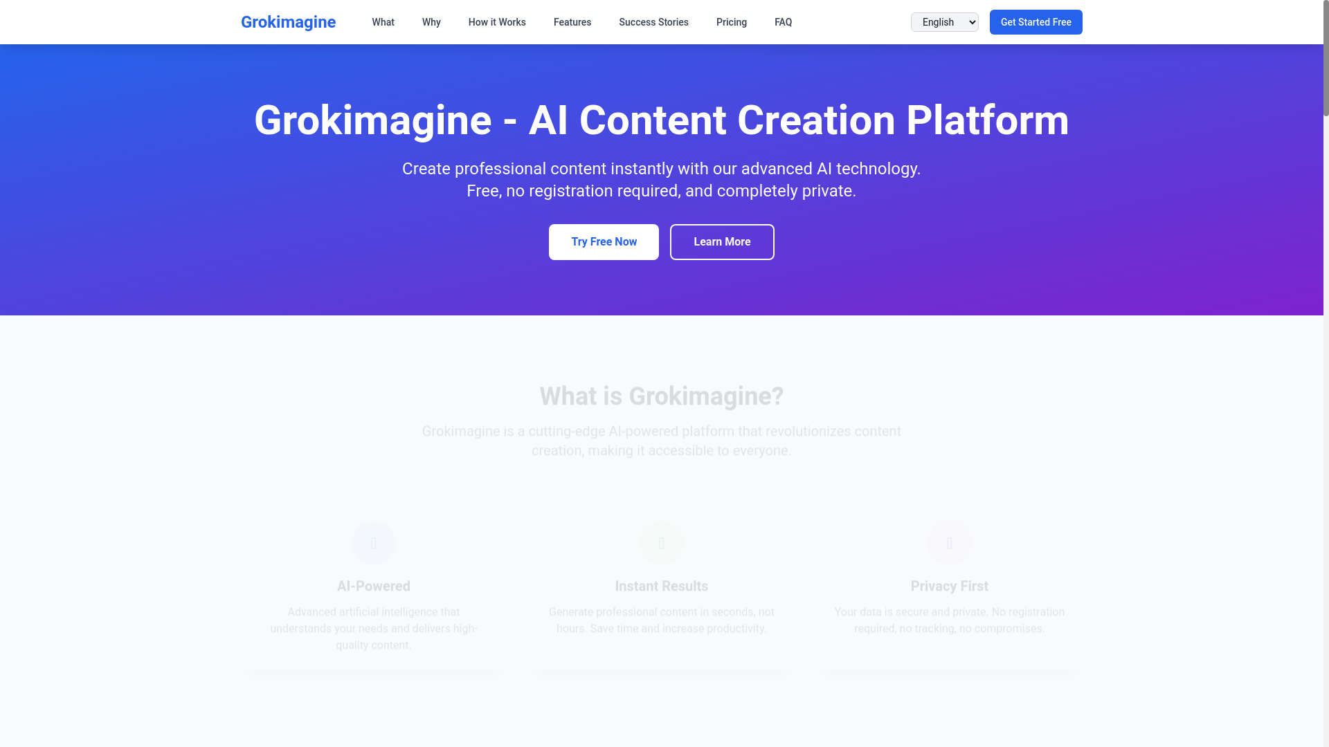 website screenshot of https://grokimagine-shop.pages.dev/