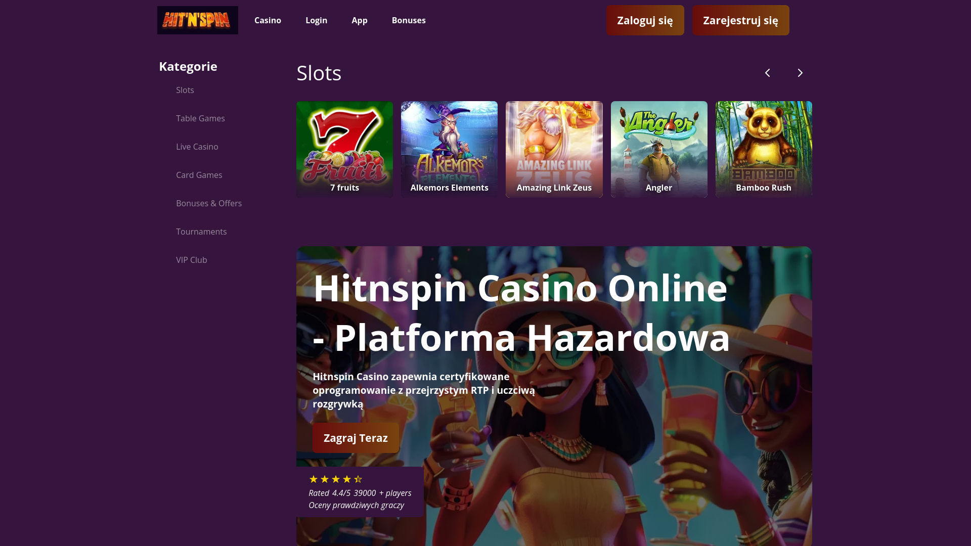 website screenshot of https://hitnspincasinopoland-com.pages.dev/