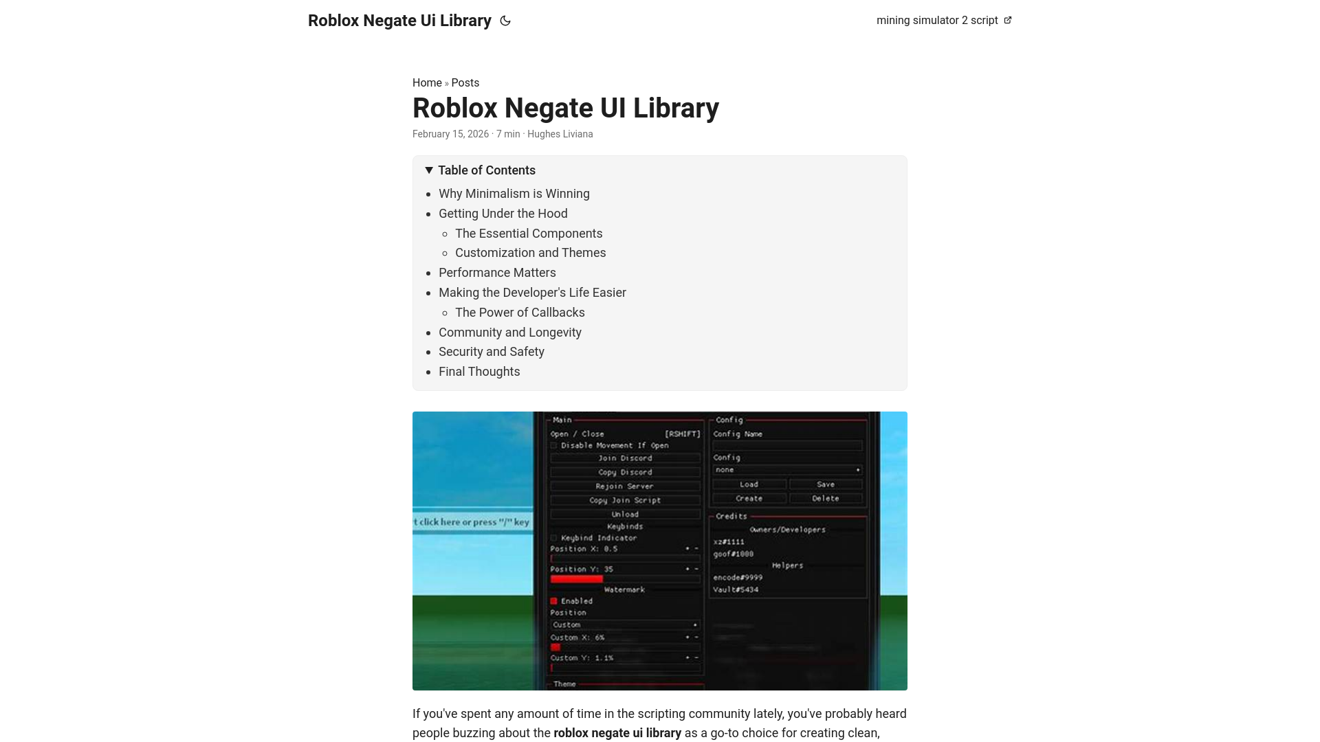 website screenshot of https://robloxnegateuilibrary.pages.dev/
