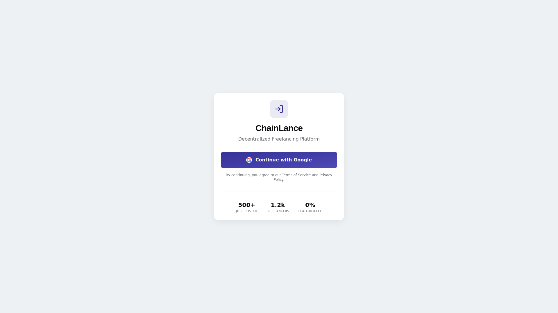 website screenshot of https://chainlance.pages.dev/
