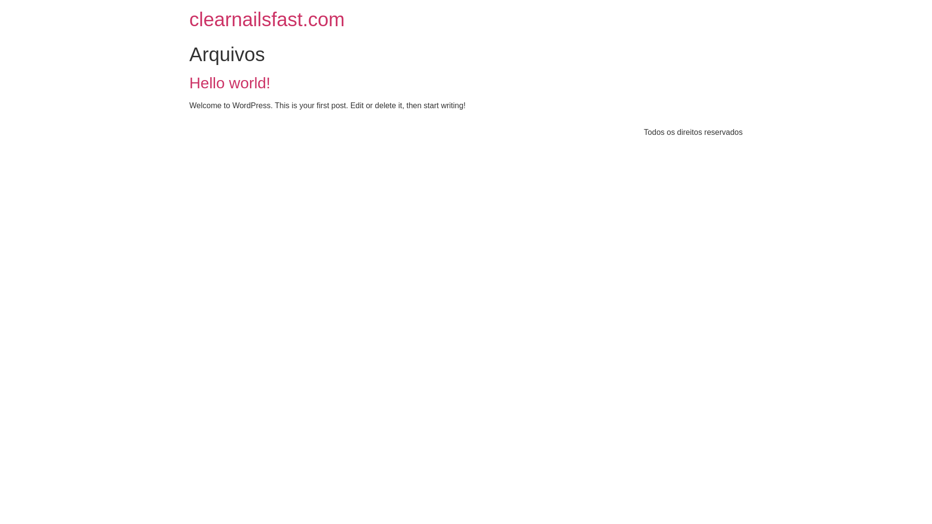 website screenshot of https://clearnailsfast.com/