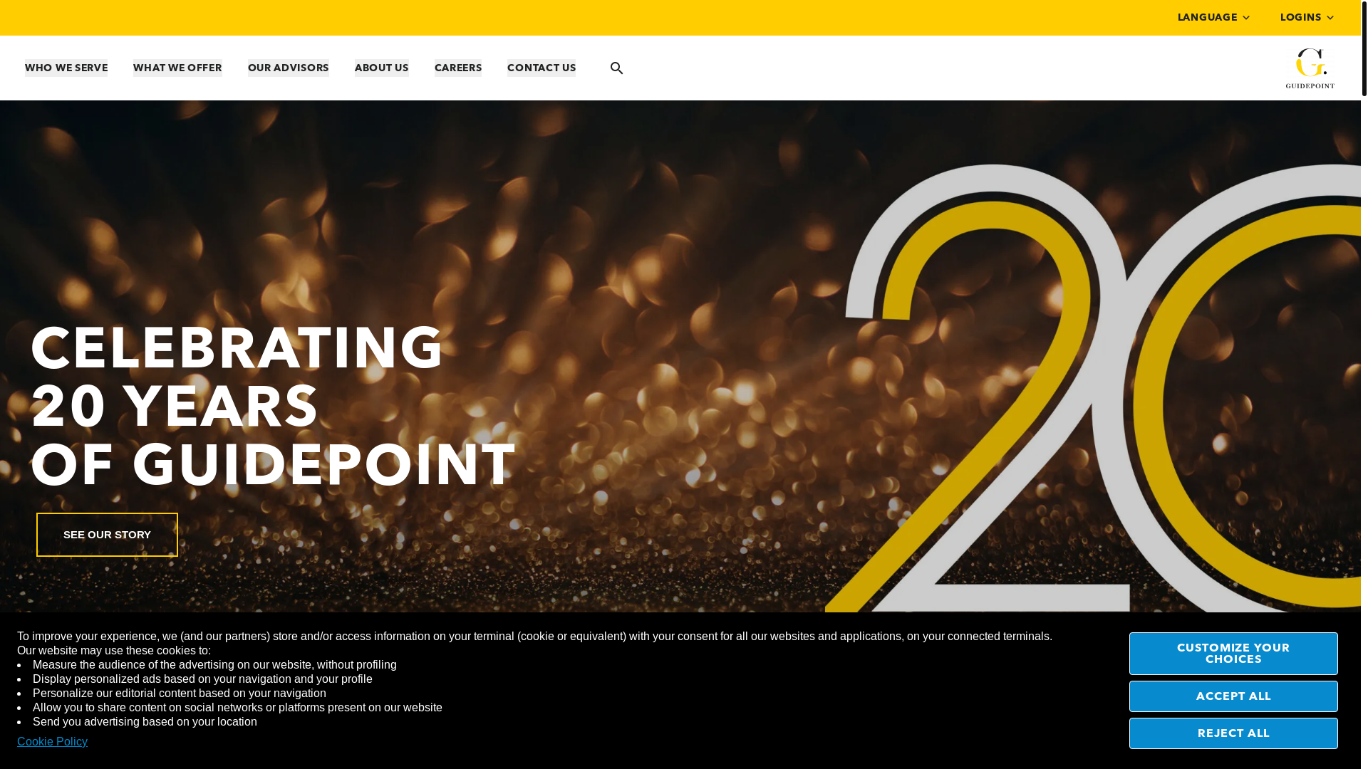 website screenshot of https://guidepoint.com/