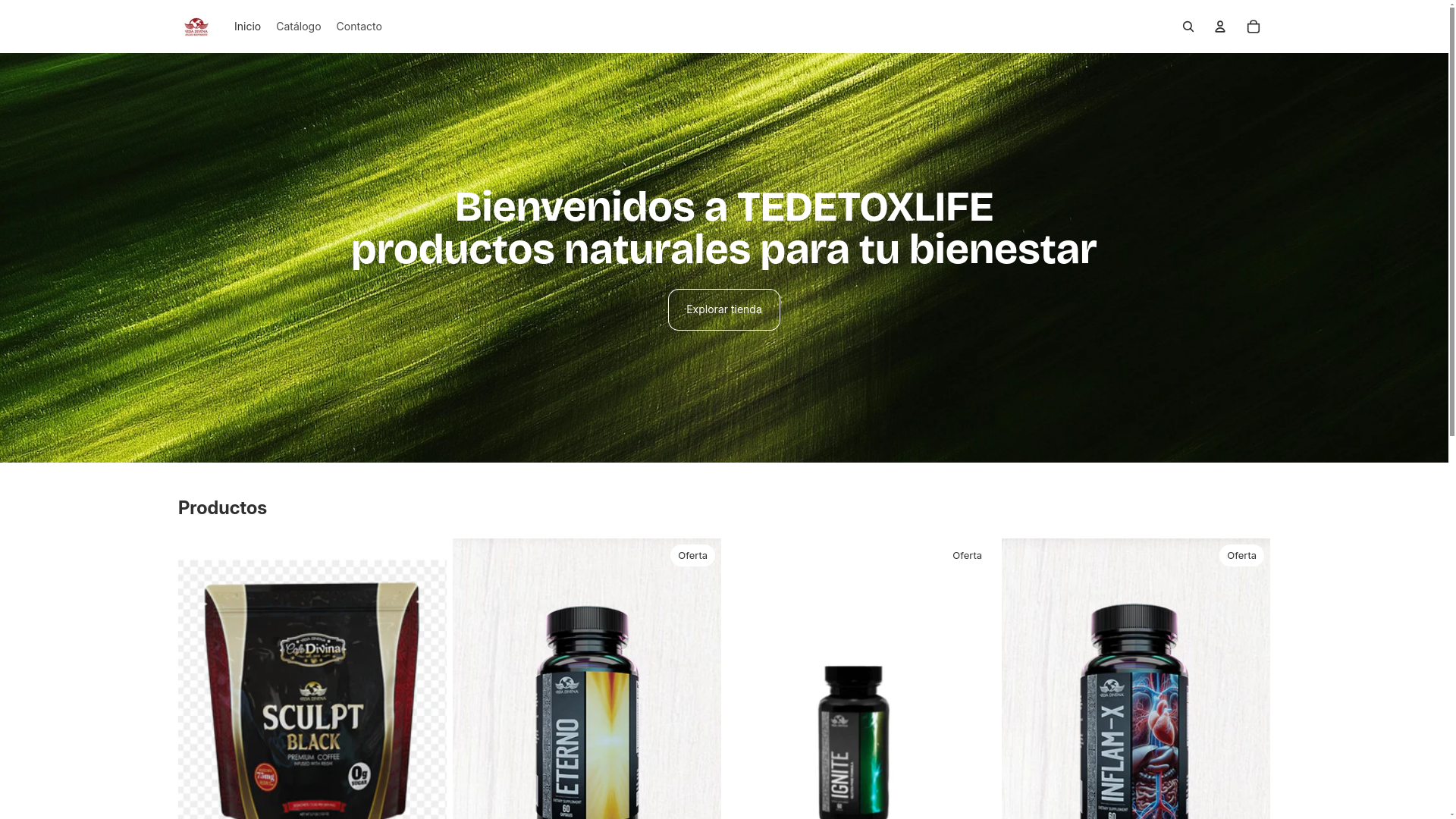 website screenshot of https://tedetoxlife.com/