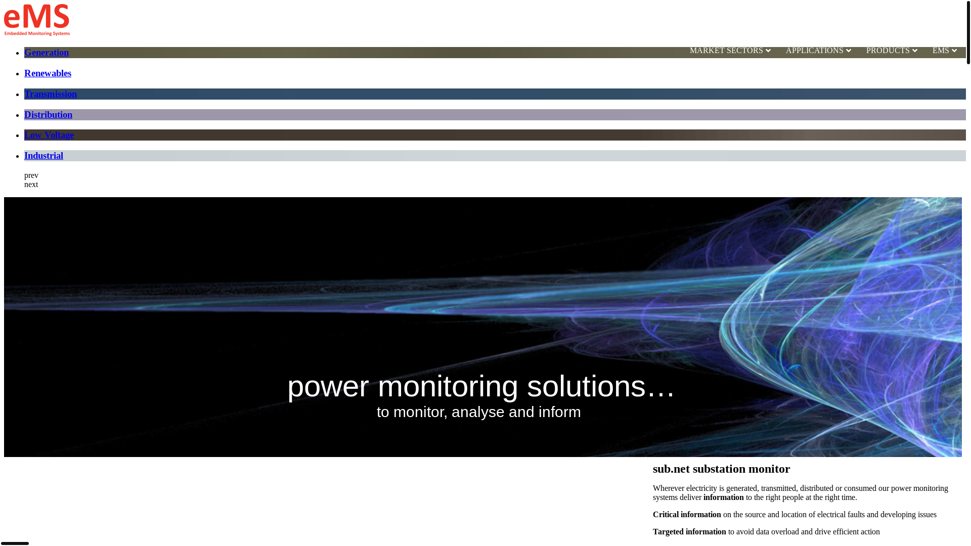 website screenshot of http://www.emsni.com/