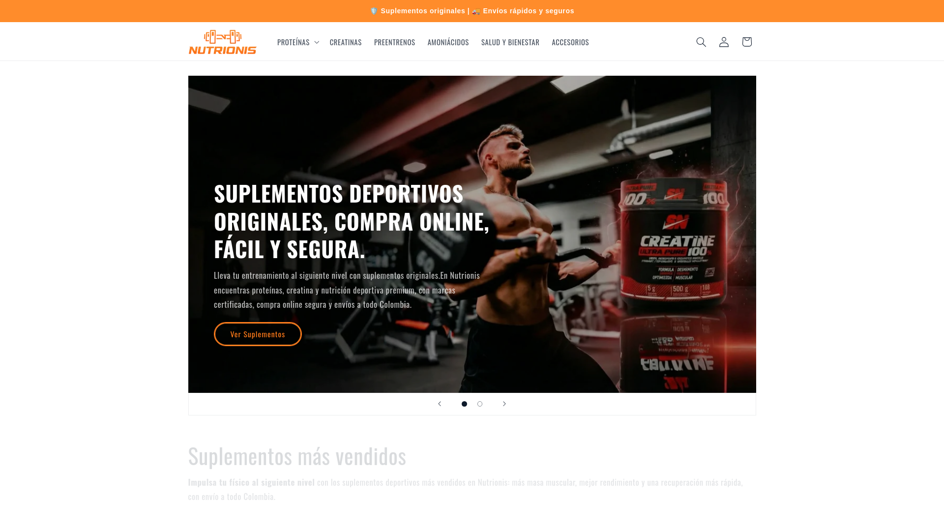 website screenshot of https://nutrionis.co/