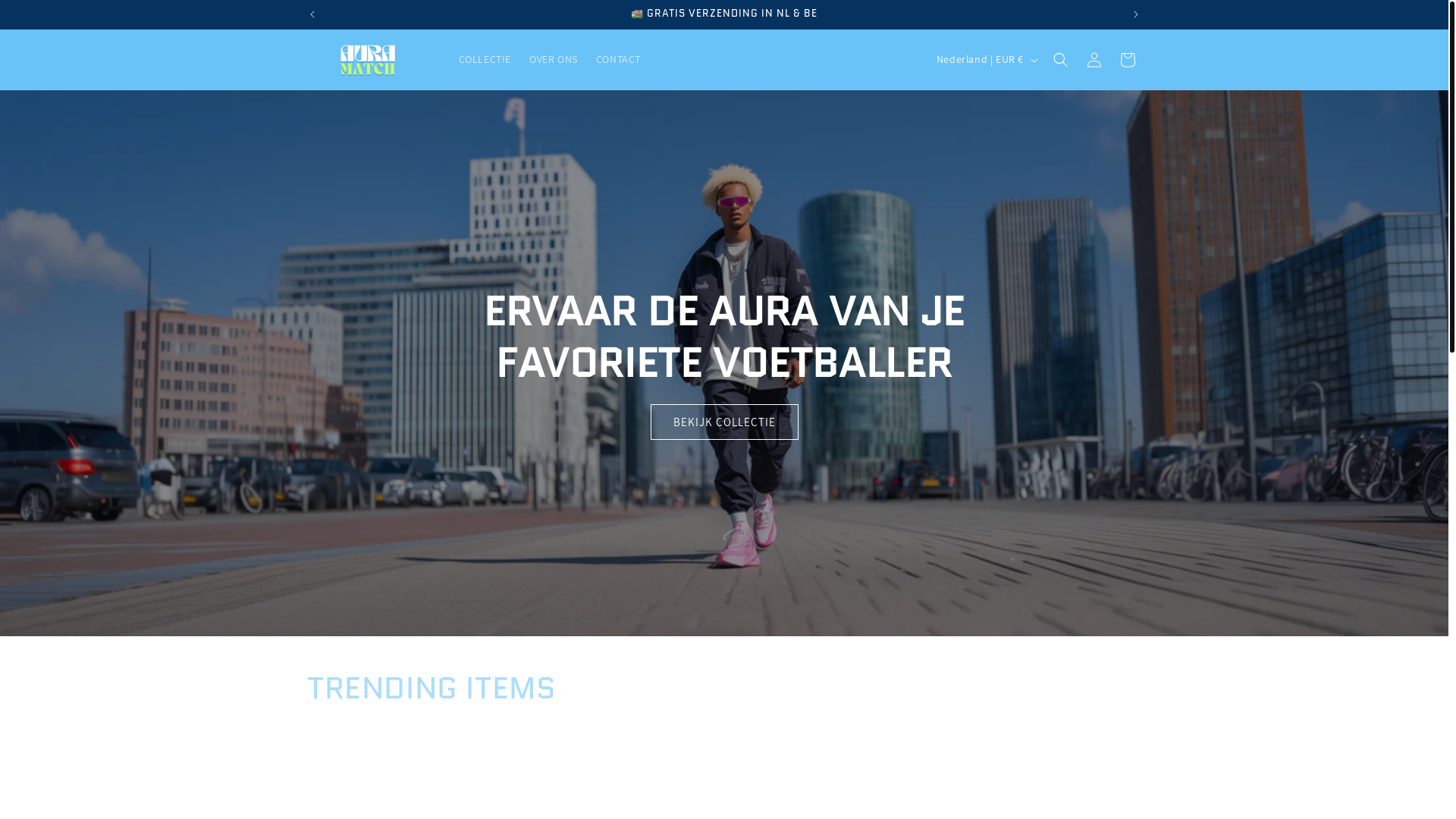 website screenshot of https://auramatch.nl/