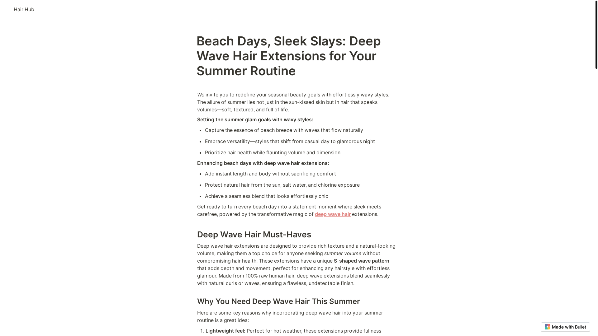 website screenshot of https://hair-hub-bullet.pages.dev/