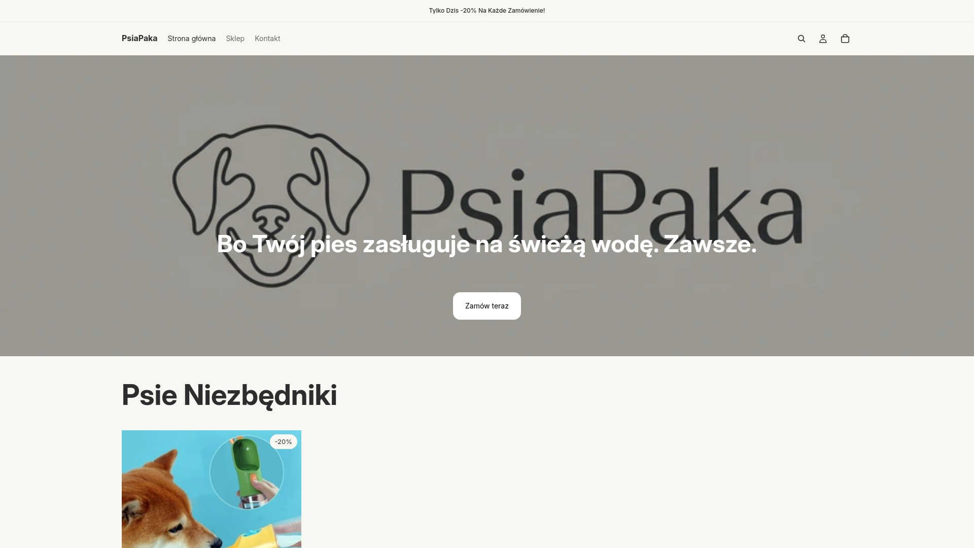 website screenshot of https://mojapsiapaka.pl/