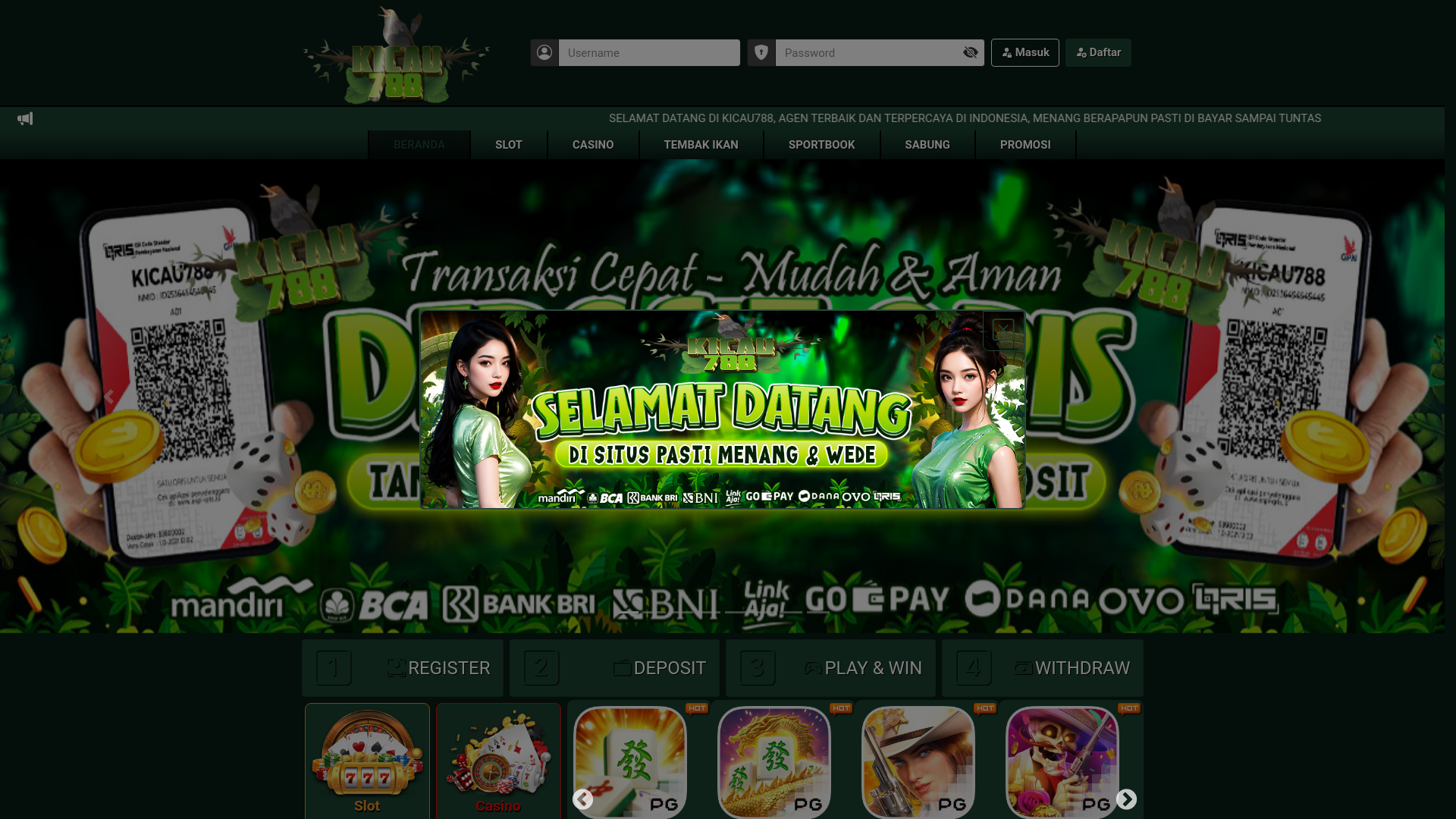 website screenshot of https://link-kicau788.rest/