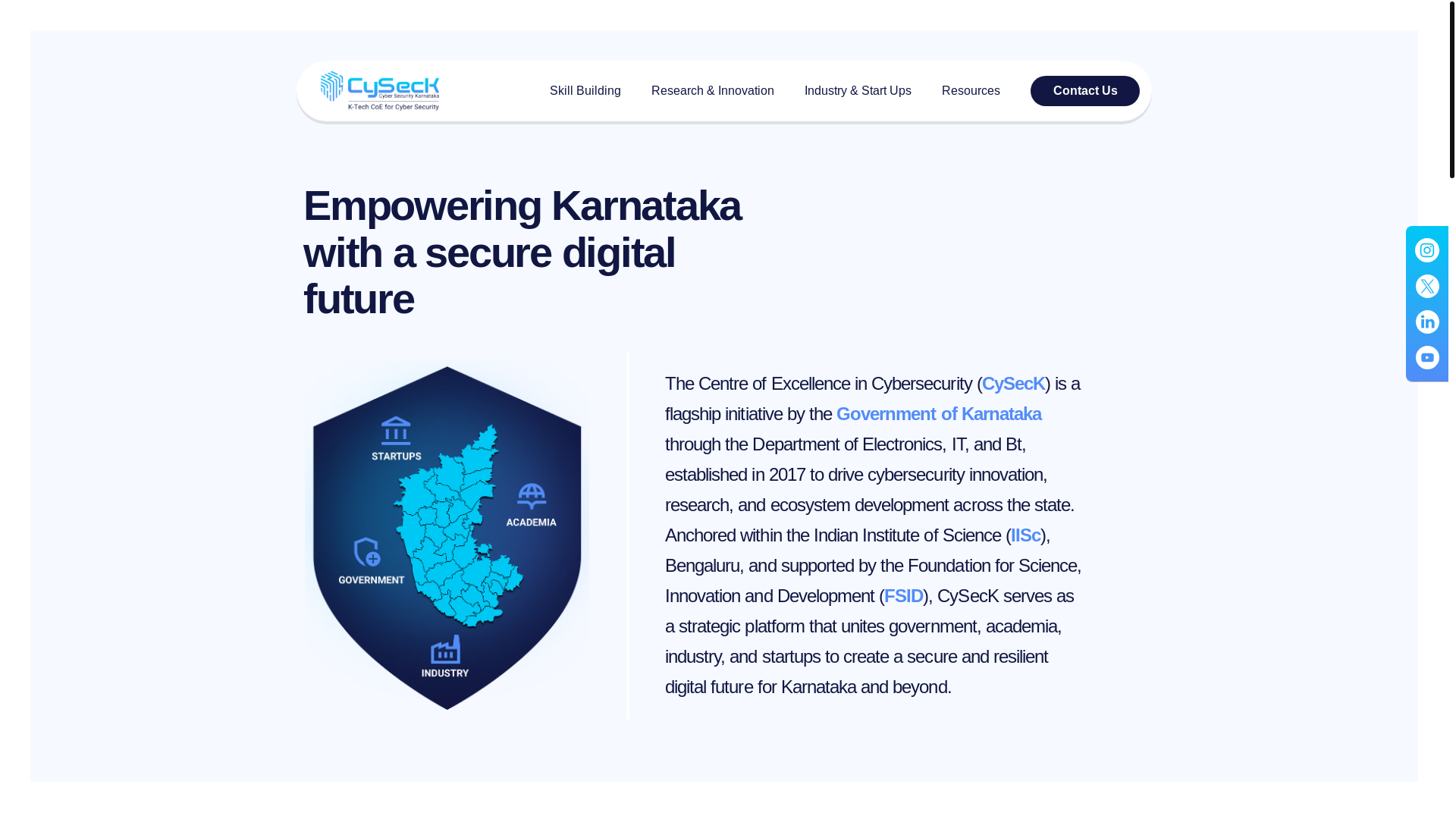 website screenshot of https://cyseck.in/
