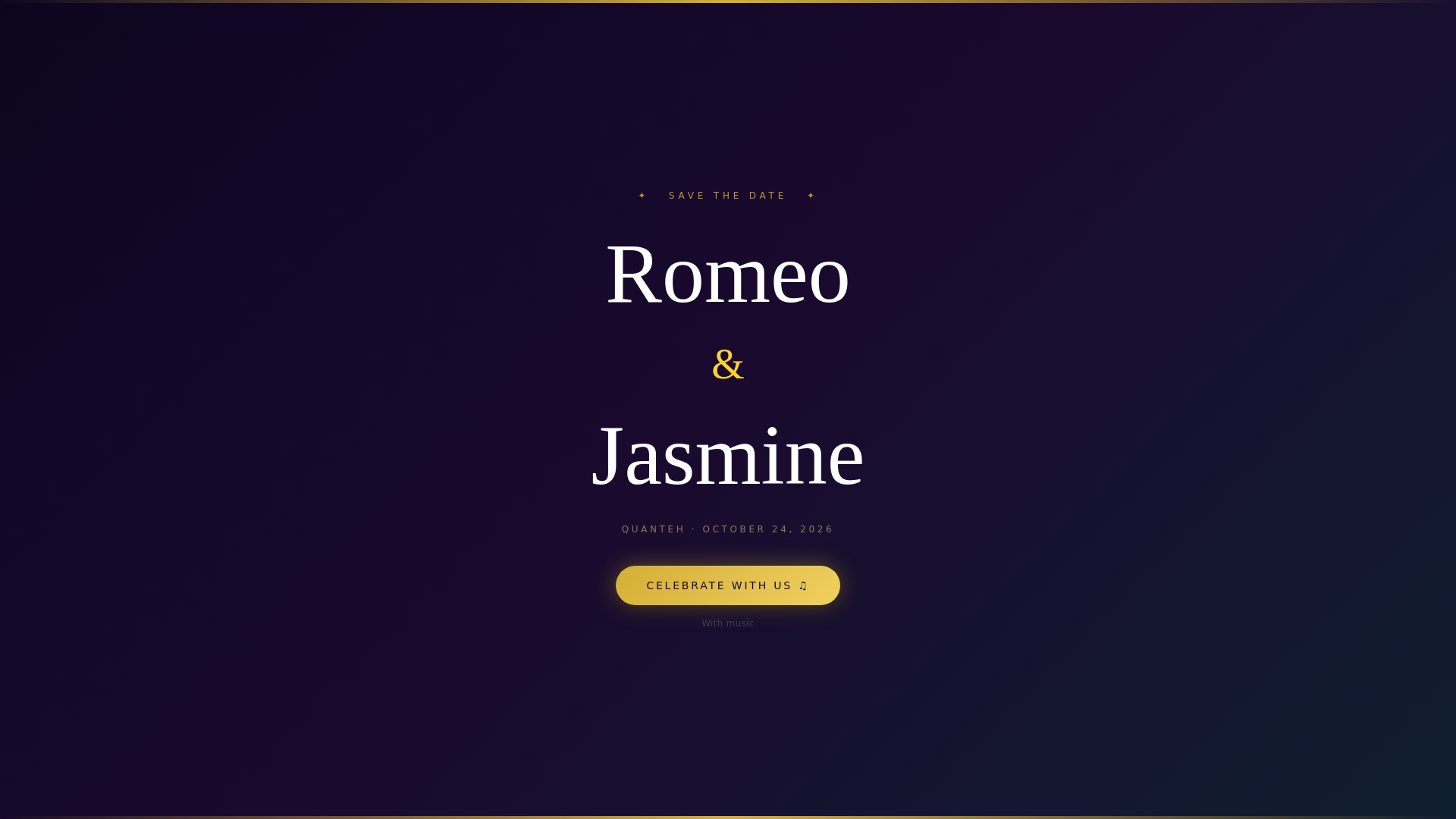 website screenshot of https://quantehwedding2026.com/