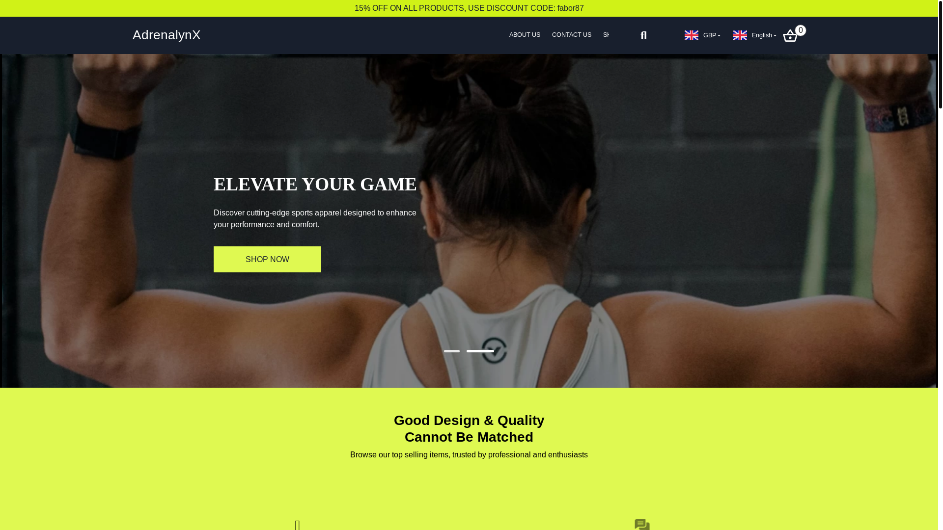 website screenshot of https://adrenalynx.store/