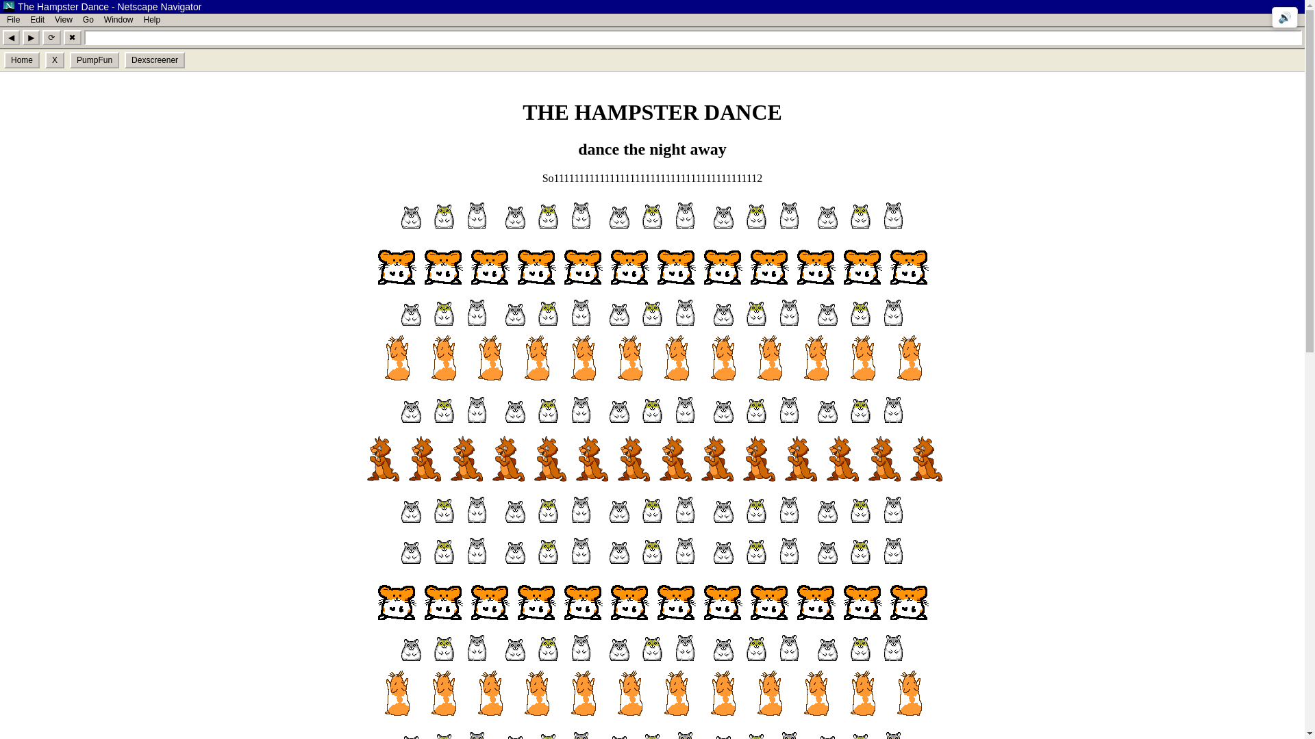 website screenshot of https://hamsterdance.space/