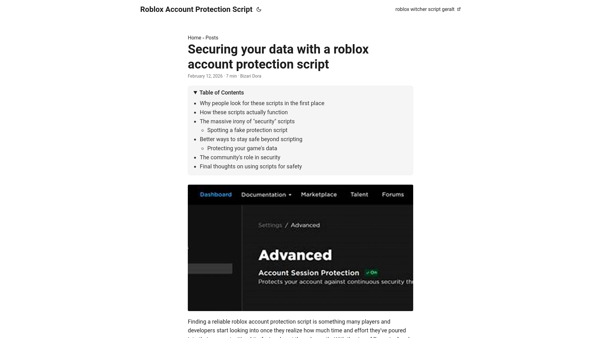 website screenshot of https://roblox-account-protection-script.pages.dev/